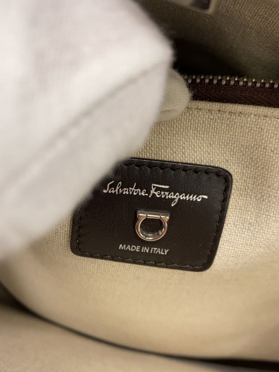 Salvatore Ferragamo Studio Box Handbag Leather BRW 5