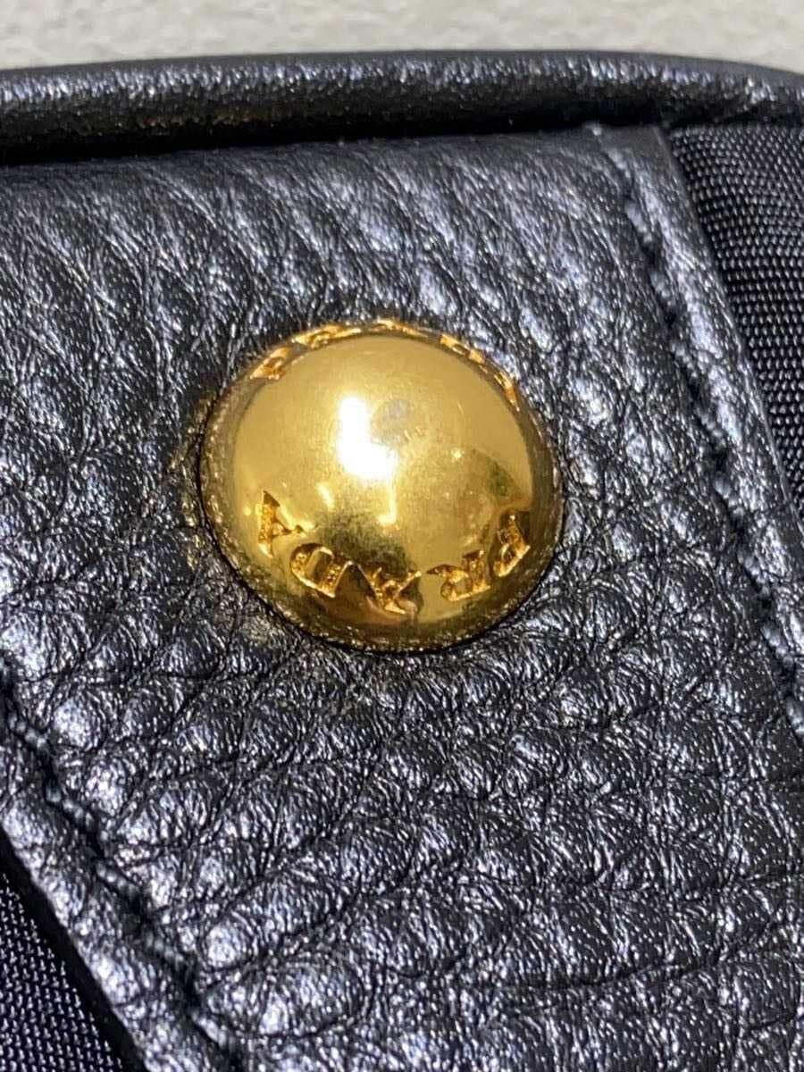 PRADA Bottom Soil Hardware With Scratches Tote Bag Nylon BLK BR4635 8