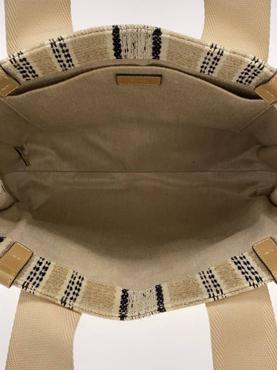 Chloe Woody Medium Tote Bag Canvas CRM 6
