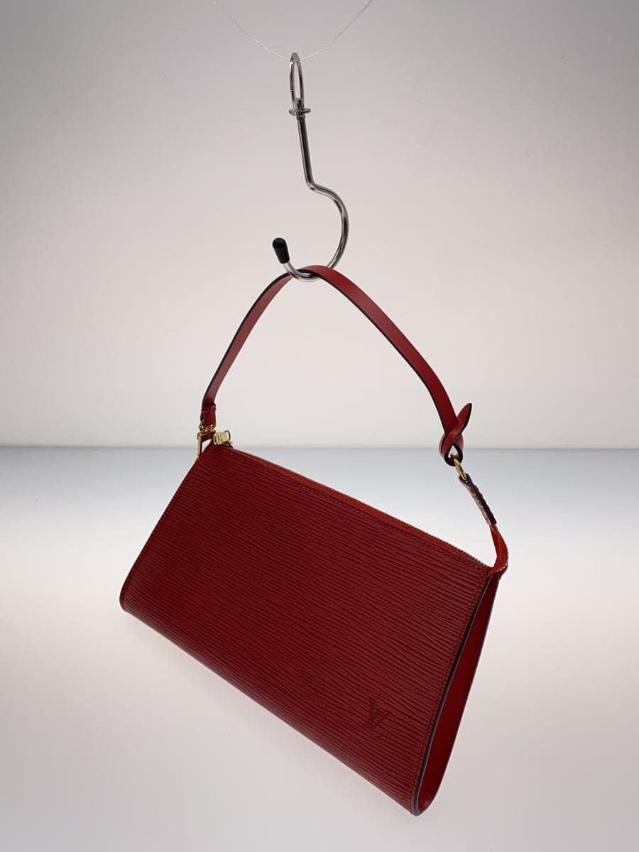 LOUIS VUITTON Pochette Accessoires Epi Side With Stain Pouch Leather RED M40776 2