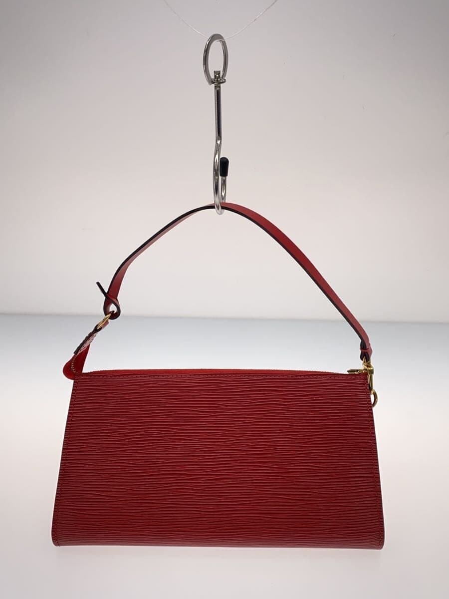 LOUIS VUITTON Pochette Accessoires Epi Side With Stain Pouch Leather RED M40776 3