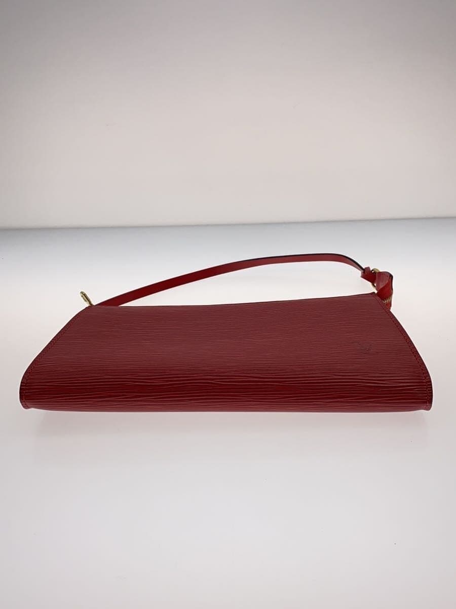 LOUIS VUITTON Pochette Accessoires Epi Side With Stain Pouch Leather RED M40776 4