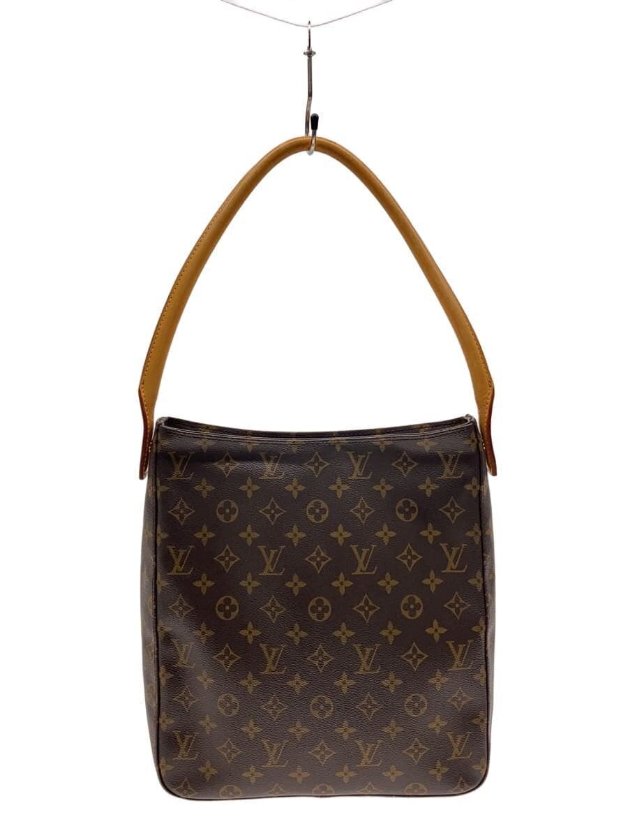 LOUIS VUITTON Lu ping GM Overall Stain Leather Crack Tote Bag PVC Monogram M51145