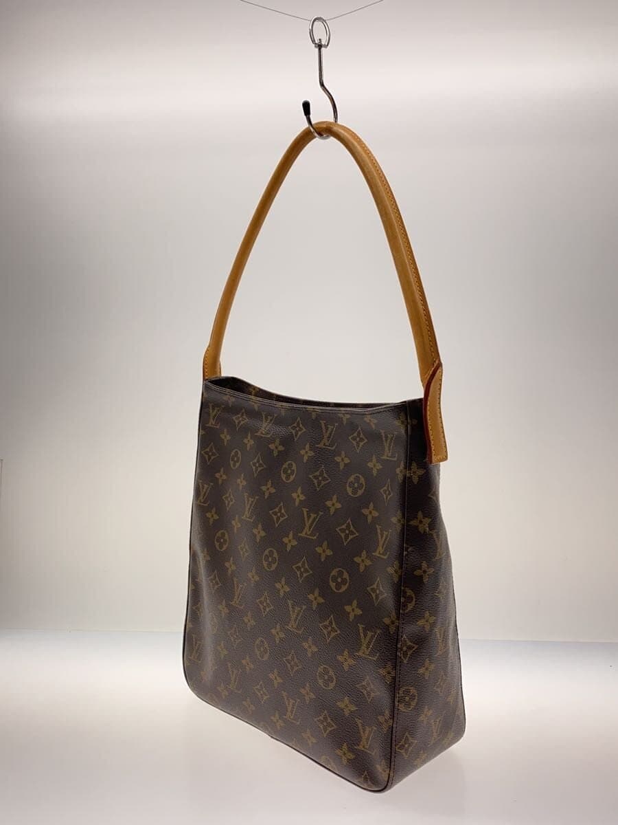 LOUIS VUITTON Lu ping GM Overall Stain Leather Crack Tote Bag PVC Monogram M51145 2