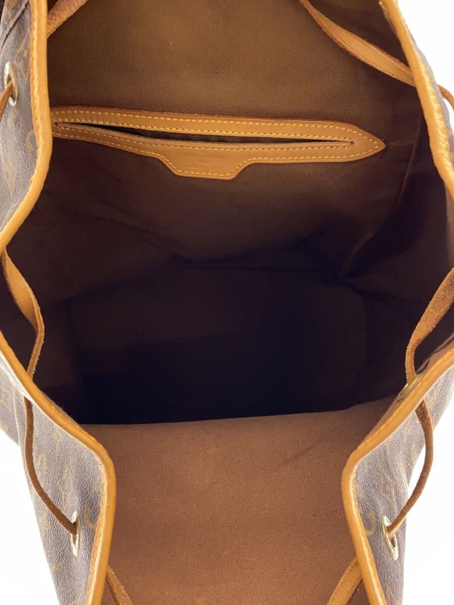 LOUIS VUITTON Montsouris Soil Stain Hardware Scratch Leather Crack Backpack PVC BRW Monogram M51135 6