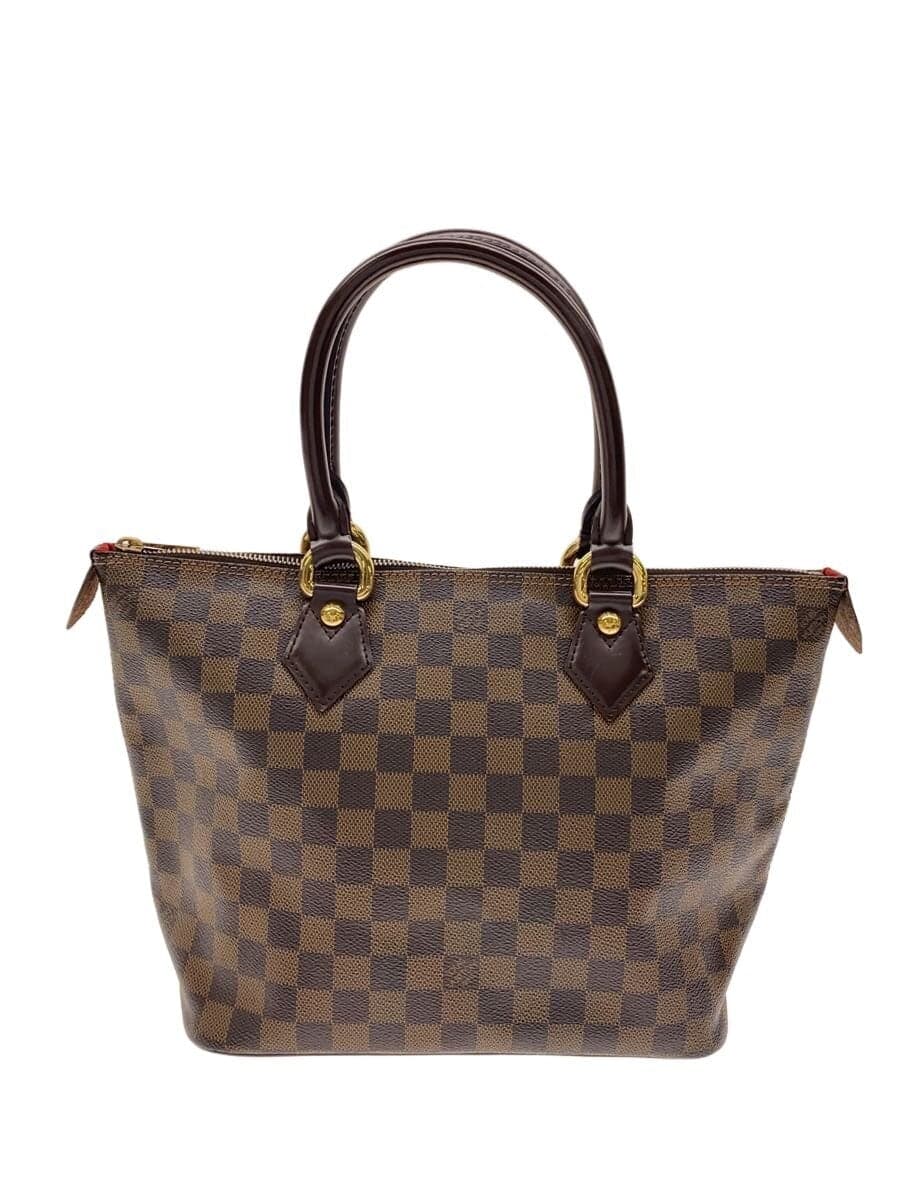LOUIS VUITTON Saleya PM Hardware Scratch Corner Wear Tote Bag PVC BRW All Over Pattern N51183