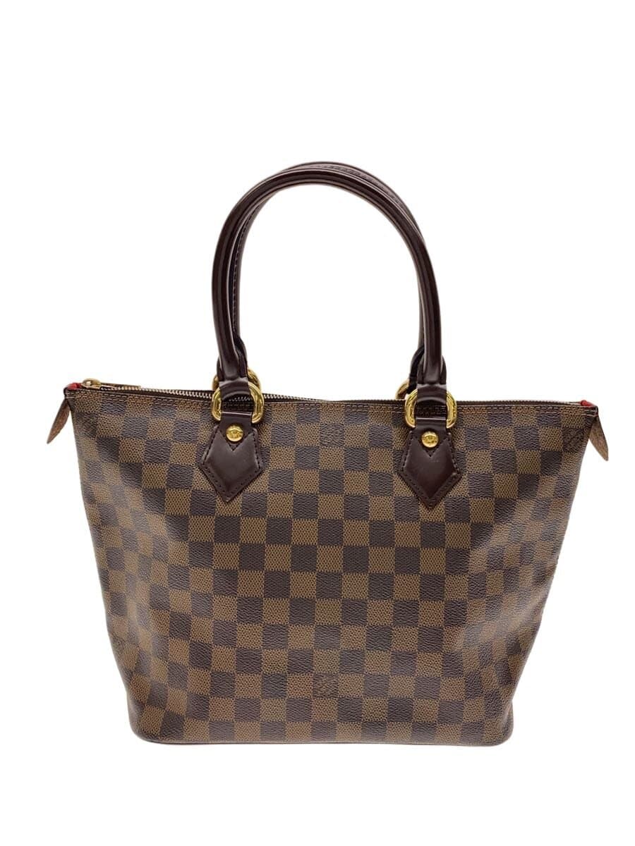 LOUIS VUITTON Saleya PM Hardware Scratch Corner Wear Tote Bag PVC BRW All Over Pattern N51183
