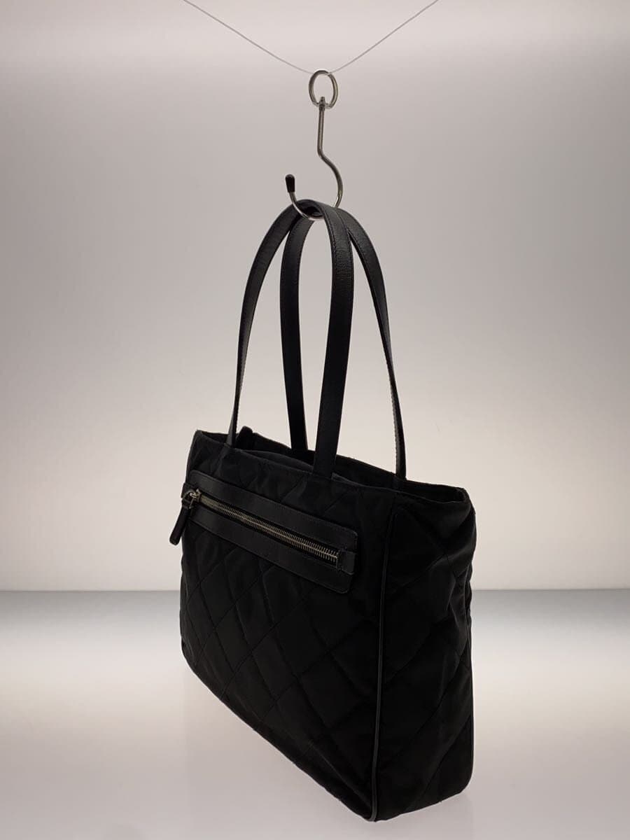 PRADA Logo Hand Handbag BLK BR2218 2