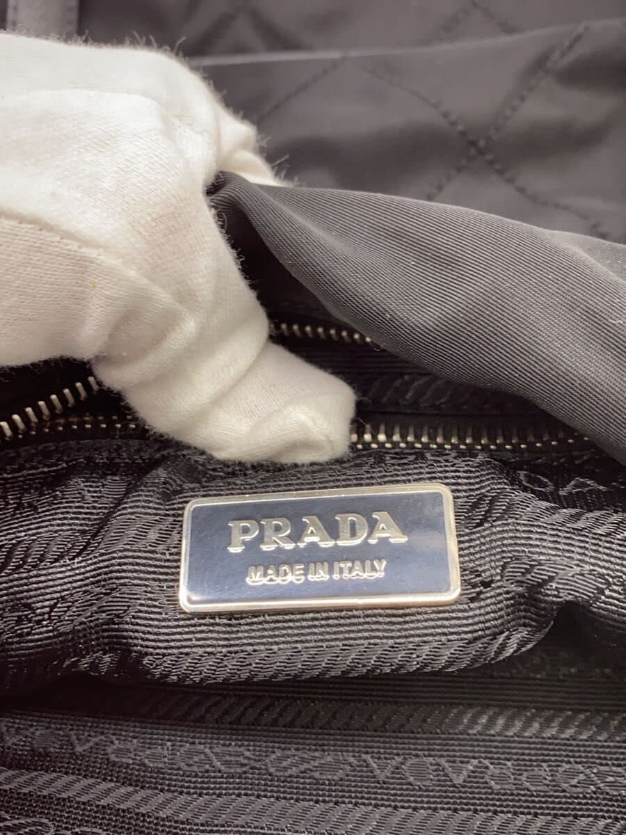 PRADA Logo Hand Handbag BLK BR2218 5