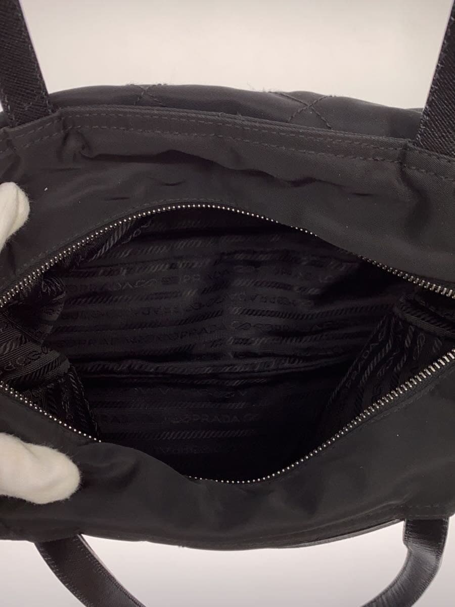 PRADA Logo Hand Handbag BLK BR2218 6