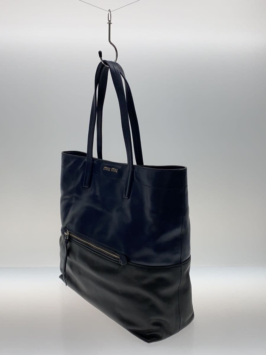 MIU MIU Tote Bag Leather BLU RR1820 2