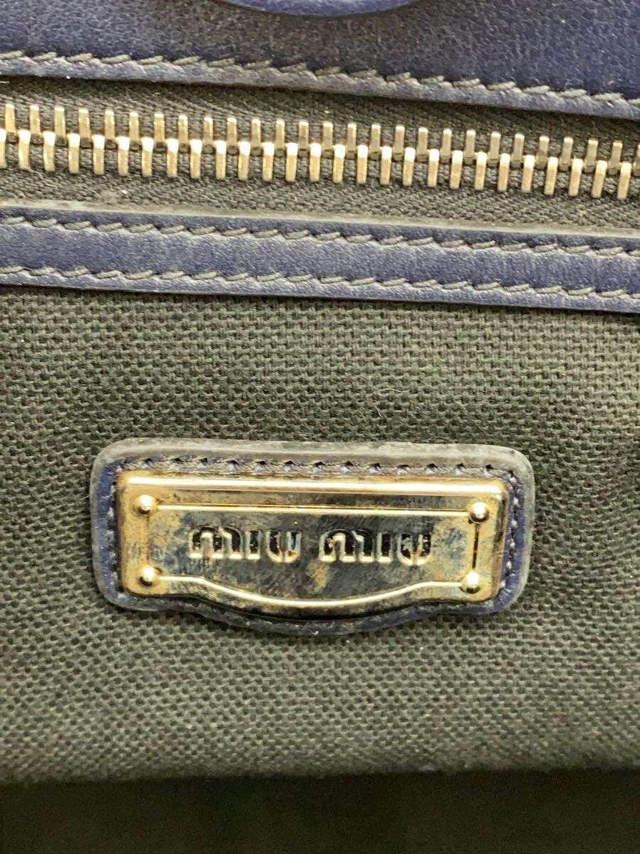 MIU MIU Tote Bag Leather BLU RR1820 5