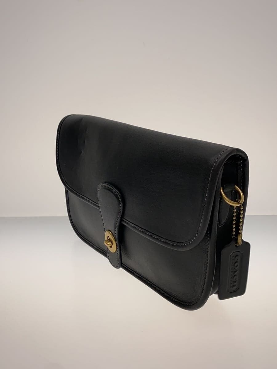 COACH Shoulder Bag Leather BLK Solid 193 2