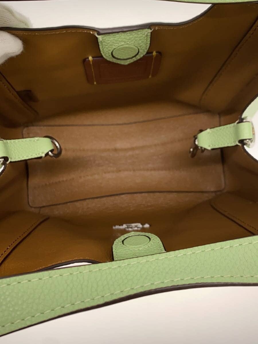 COACH 2WAY Shoulder Bag Leather GRN Plain 78800 6