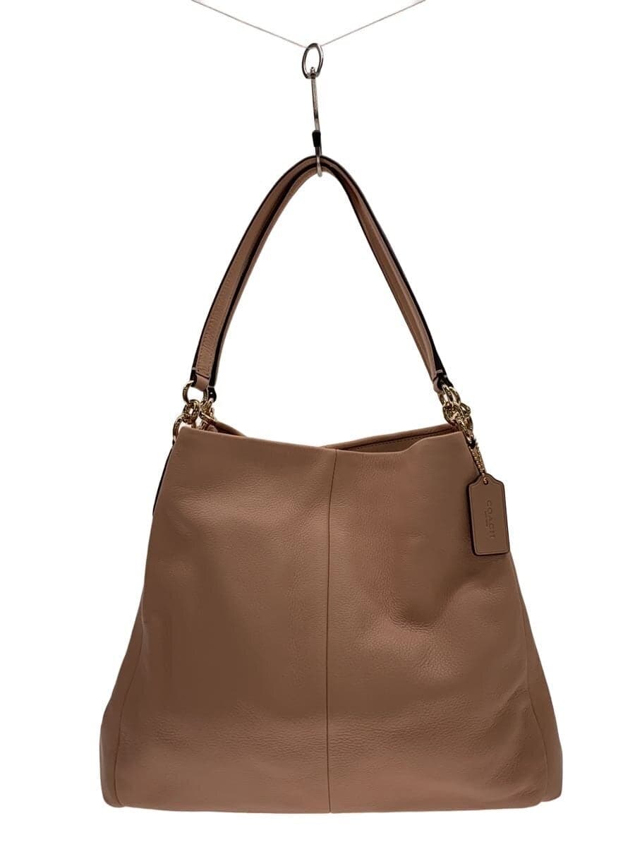 COACH handbag [procurement] leather PNK plain F35723