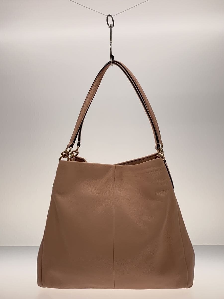 COACH handbag [procurement] leather PNK plain F35723 3