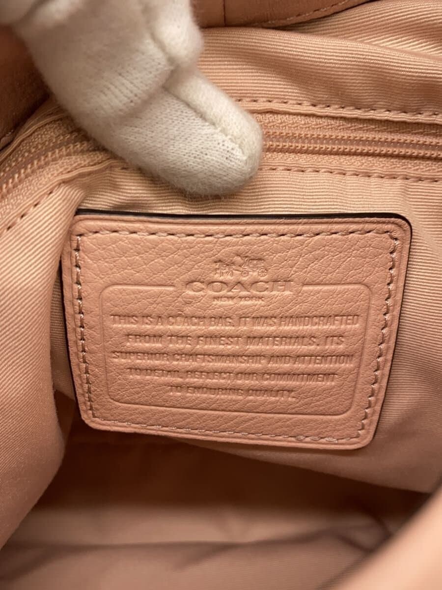 COACH handbag [procurement] leather PNK plain F35723 5