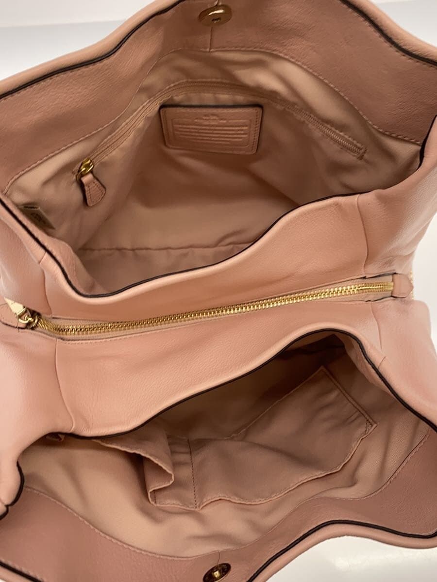 COACH handbag [procurement] leather PNK plain F35723 6