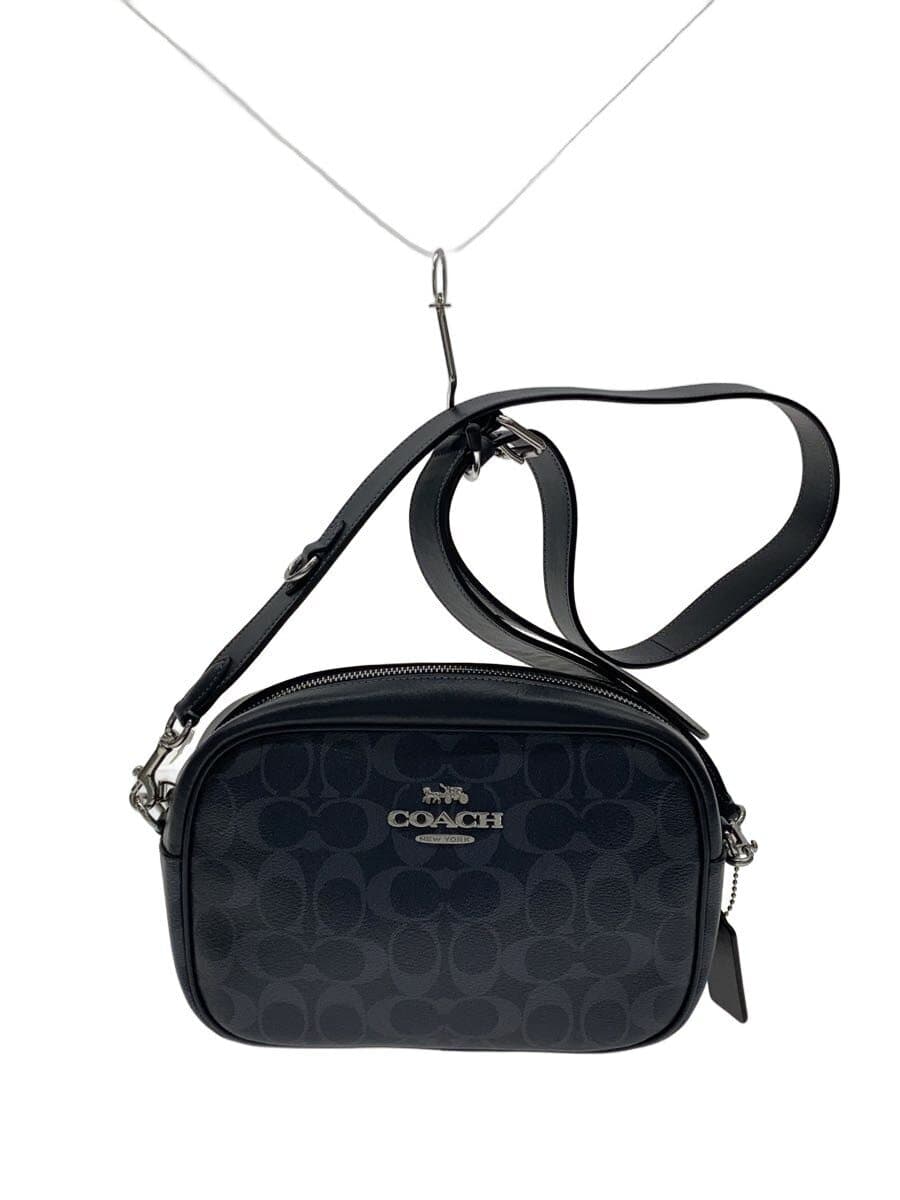 COACH shoulder bag [procurement] leather NVY all-over pattern CA547