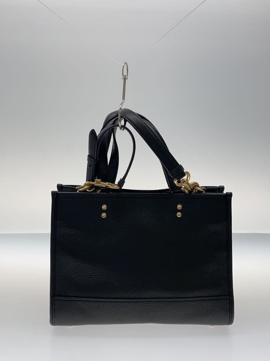 COACH 2WAY Shoulder Bag Leather Black C2004 3