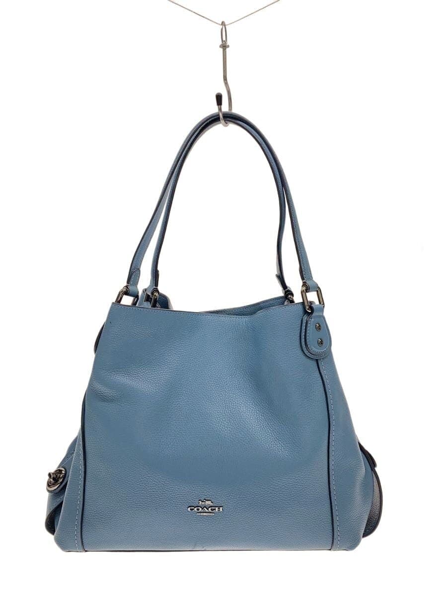 COACH Tote Bag Leather Blue A1957