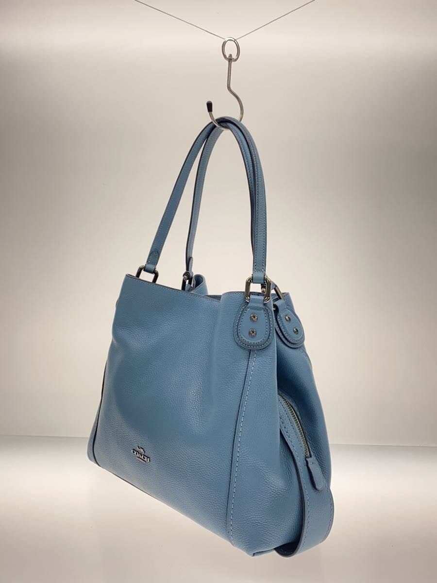 COACH Tote Bag Leather Blue A1957 2