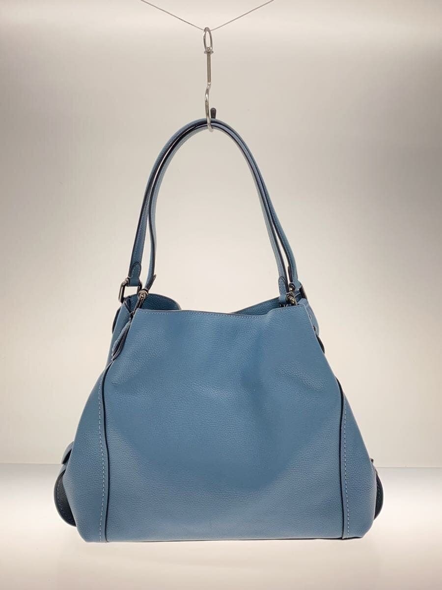 COACH Tote Bag Leather Blue A1957 3