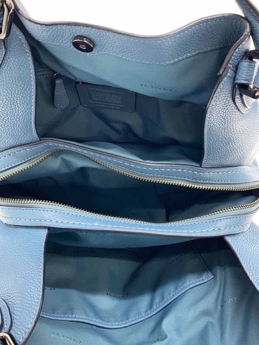 COACH Tote Bag Leather Blue A1957 6