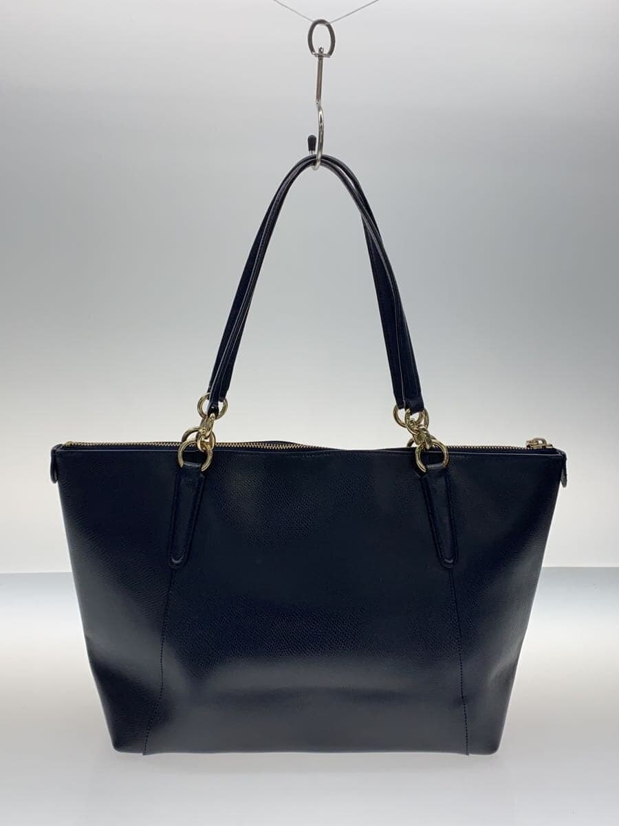 COACH tote bag [purchase] leather NVY plain H1561 3