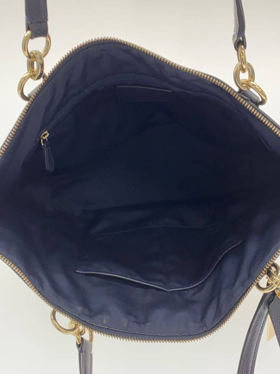 COACH tote bag [purchase] leather NVY plain H1561 6