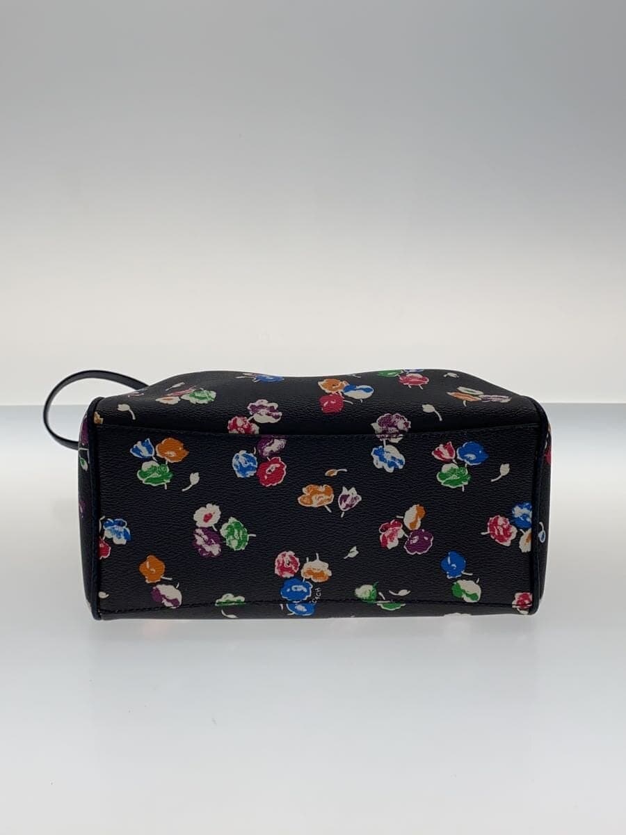 COACH Mini Boston Bag Leather NVY Allover Pattern A1621 4