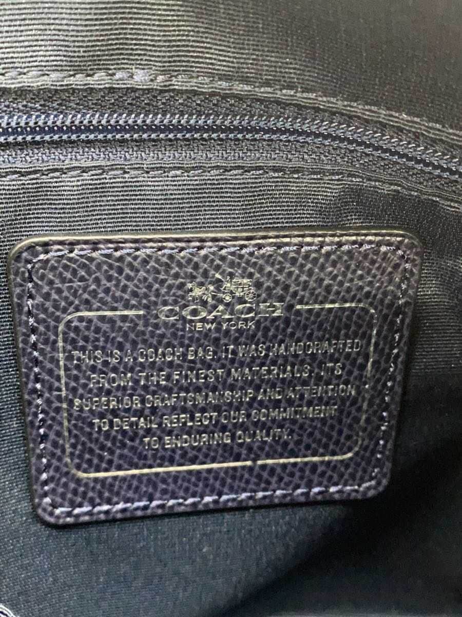 COACH Mini Boston Bag Leather NVY Allover Pattern A1621 5