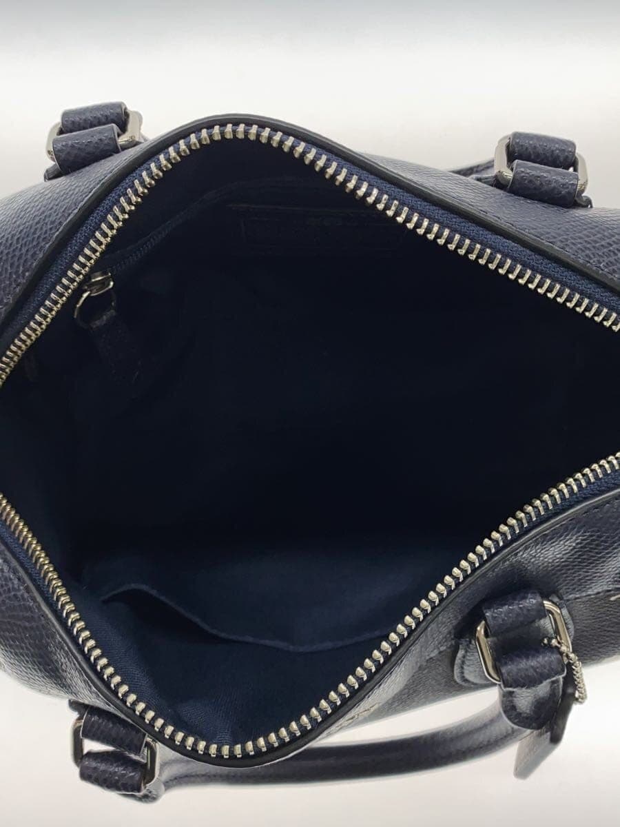 COACH Mini Boston Bag Leather NVY Allover Pattern A1621 6