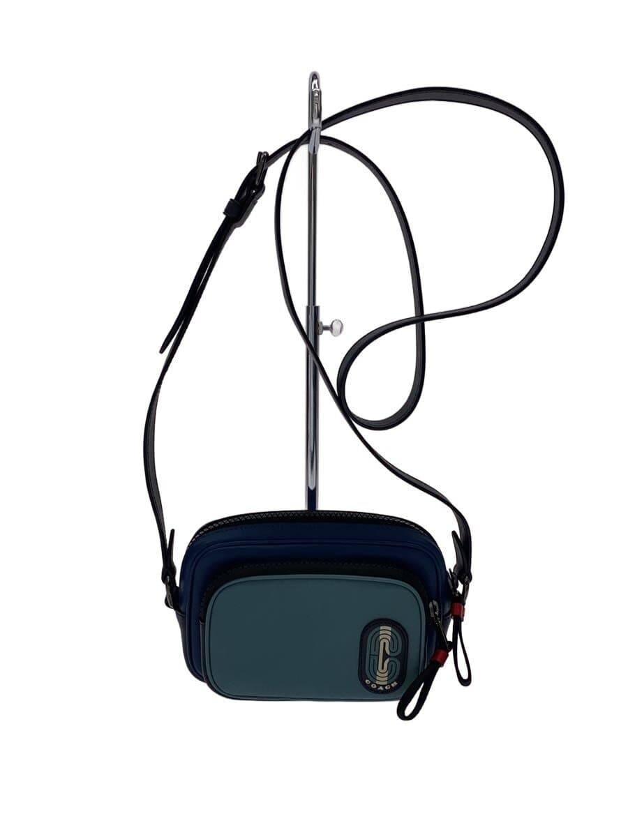 COACH Mini Shoulder Bag Leather Blue C4296