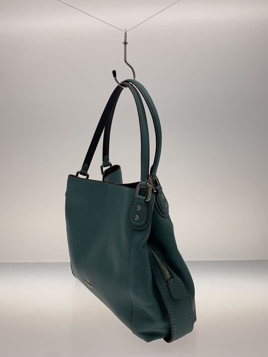 COACH Edie Shoulder Bag Leather BLU Solid 57125 2