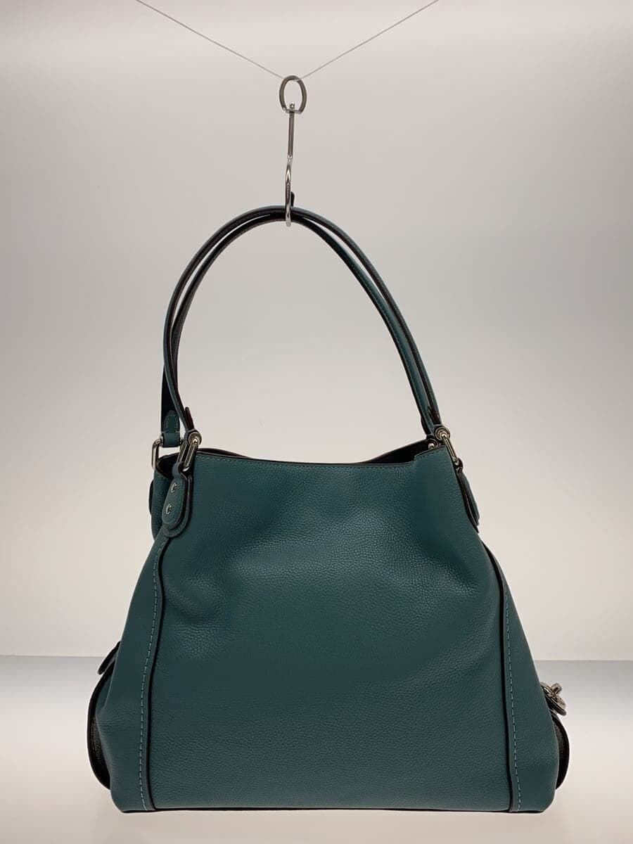 COACH Edie Shoulder Bag Leather BLU Solid 57125 3