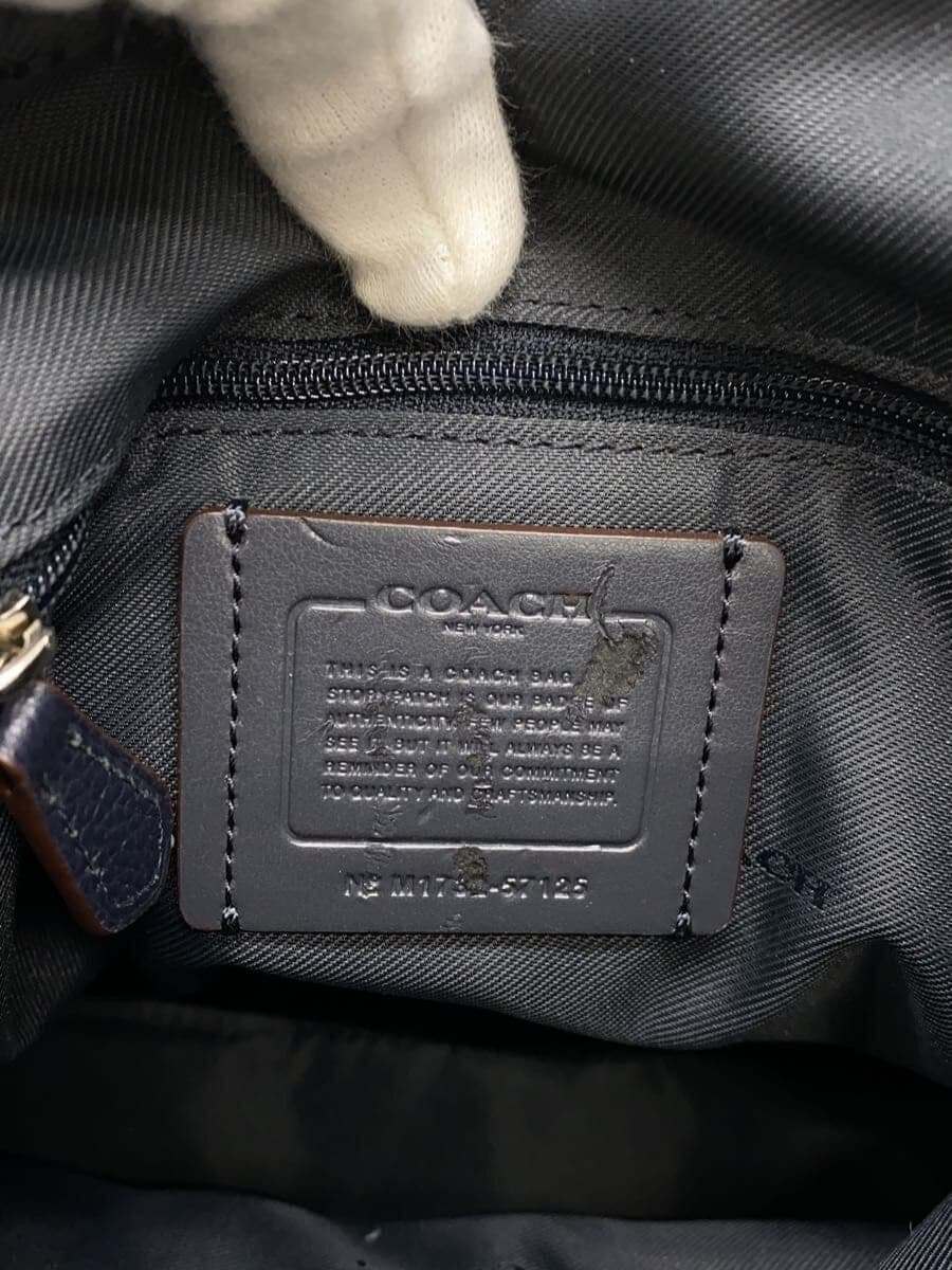 COACH Edie Shoulder Bag Leather BLU Solid 57125 5