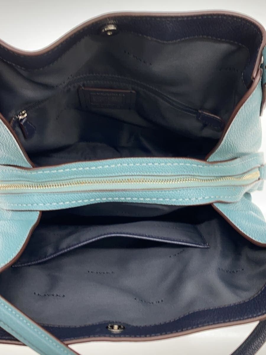 COACH Edie Shoulder Bag Leather BLU Solid 57125 6