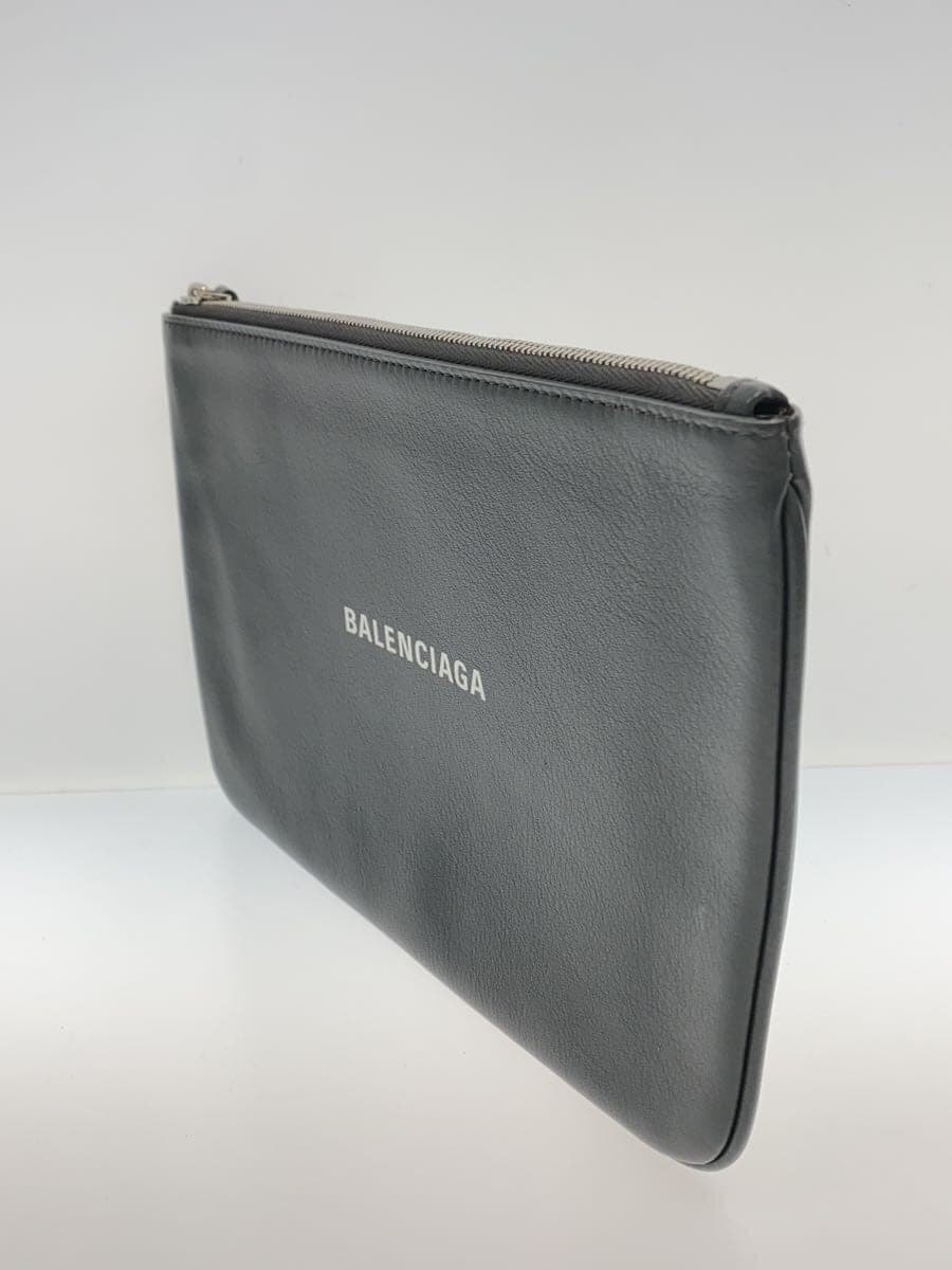 BALENCIAGA Pouch Leather GRY 551992 2