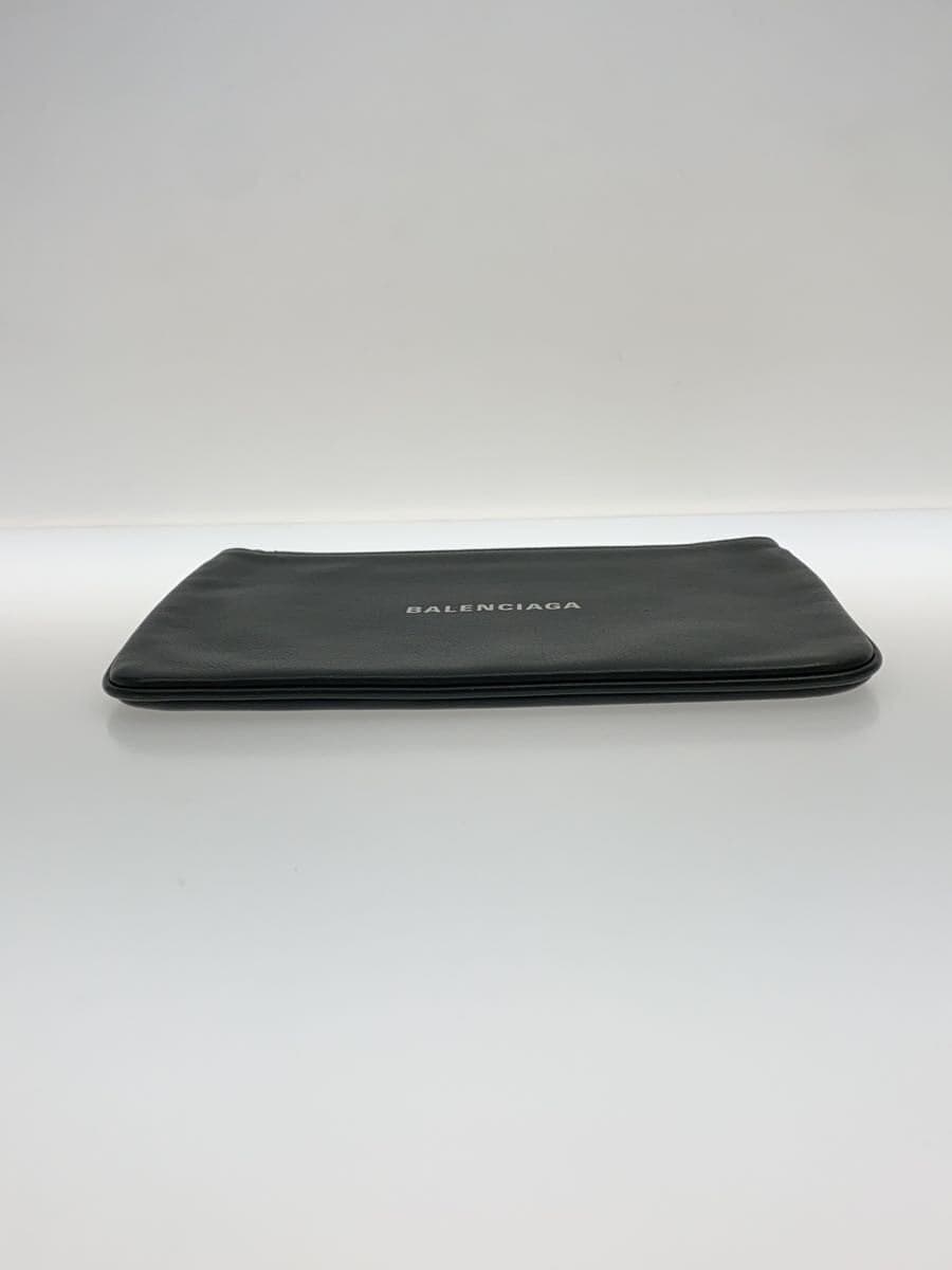 BALENCIAGA Pouch Leather GRY 551992 4