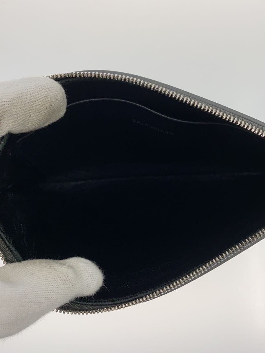 BALENCIAGA Pouch Leather GRY 551992 6
