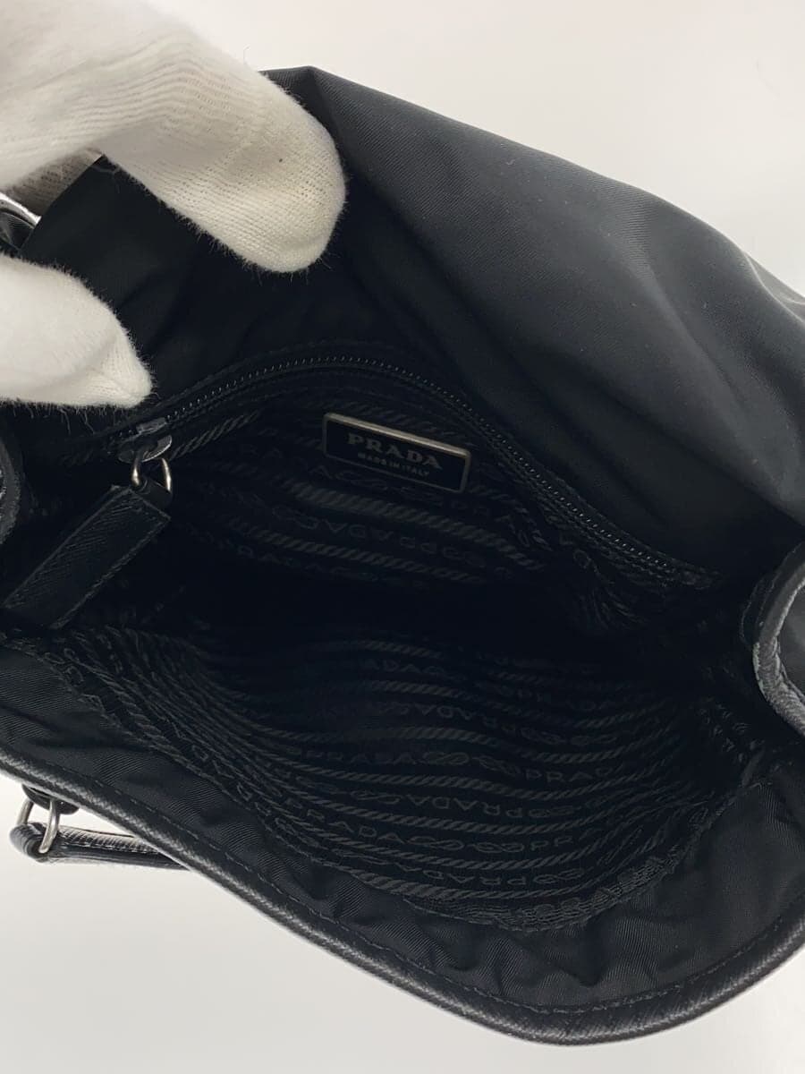 PRADA Shoulder Bag Nylon BLK Solid 6