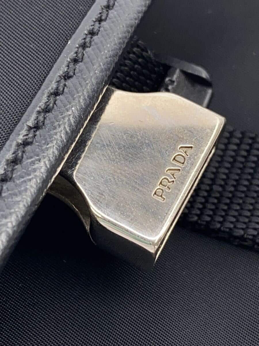 PRADA Shoulder Bag Nylon BLK Solid 7