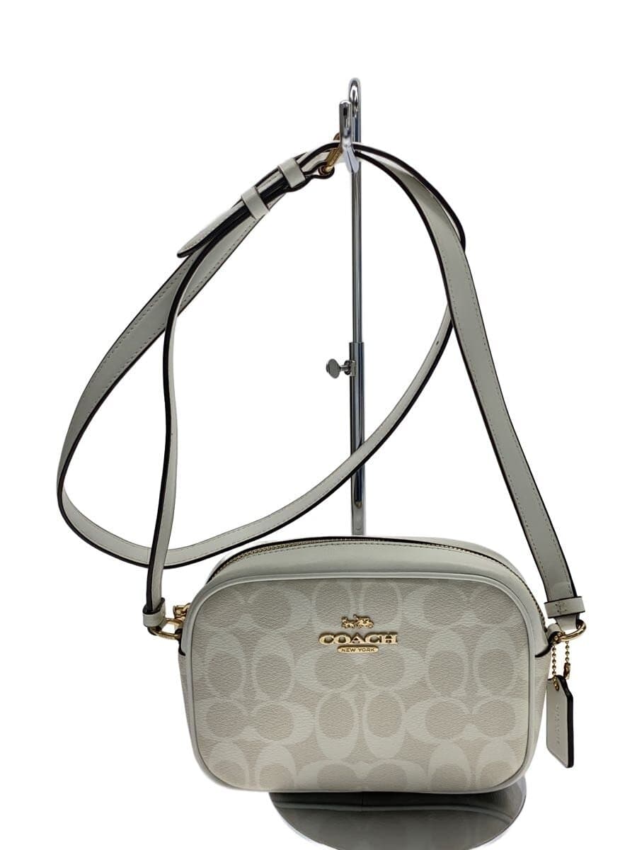 COACHCOACH Coach Shoulder Bag Mini Jamie Camera Bag Leather WHT All-over Pattern