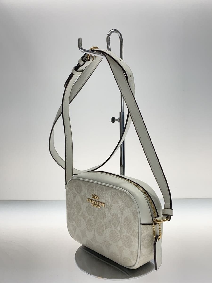 COACHCOACH Coach Shoulder Bag Mini Jamie Camera Bag Leather WHT All-over Pattern 2