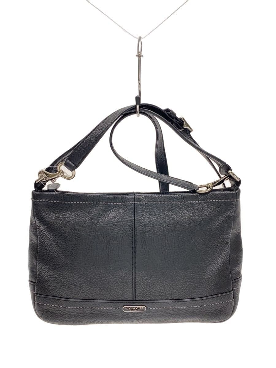 COACHCOACH Coach Handbag Leather Black Plain F24035