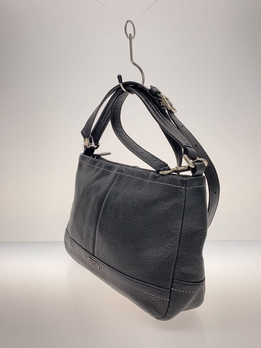 COACHCOACH Coach Handbag Leather Black Plain F24035 2