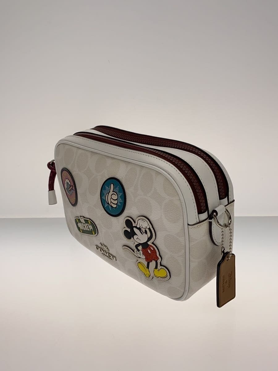 COACHCOACH Shoulder Bag Leather WHT All-over Pattern Disney Collaboration 2