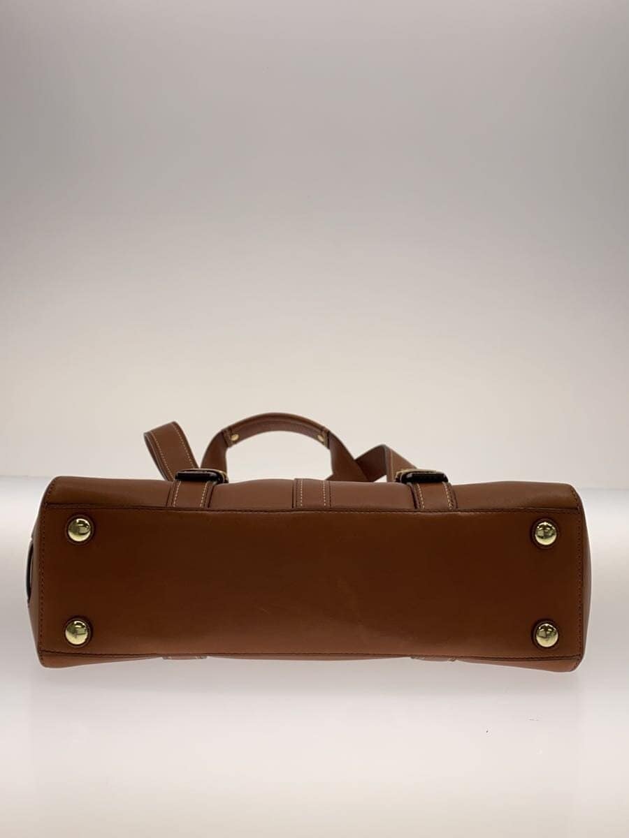 COACHCOACH Coach Pumpton's Leather Flap Tote Bag BRW Solid Color 4