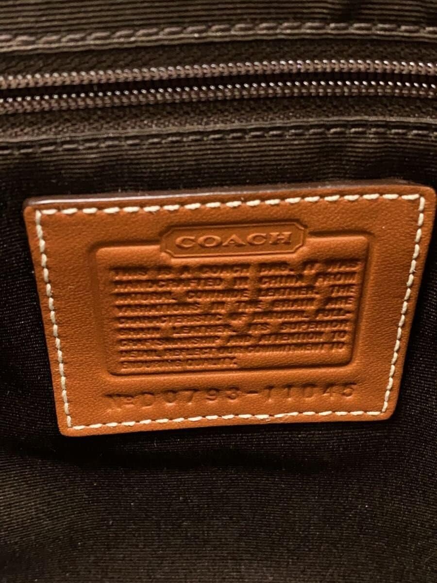 COACHCOACH Coach Pumpton's Leather Flap Tote Bag BRW Solid Color 5